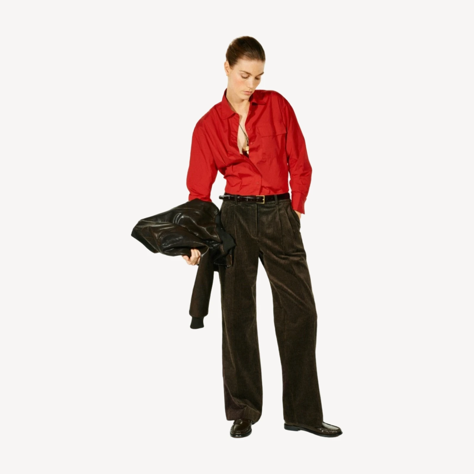 Essential trouser in velvety corduroy