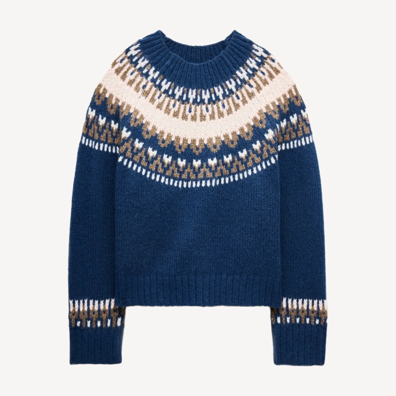Fair Isle mockneck sweater