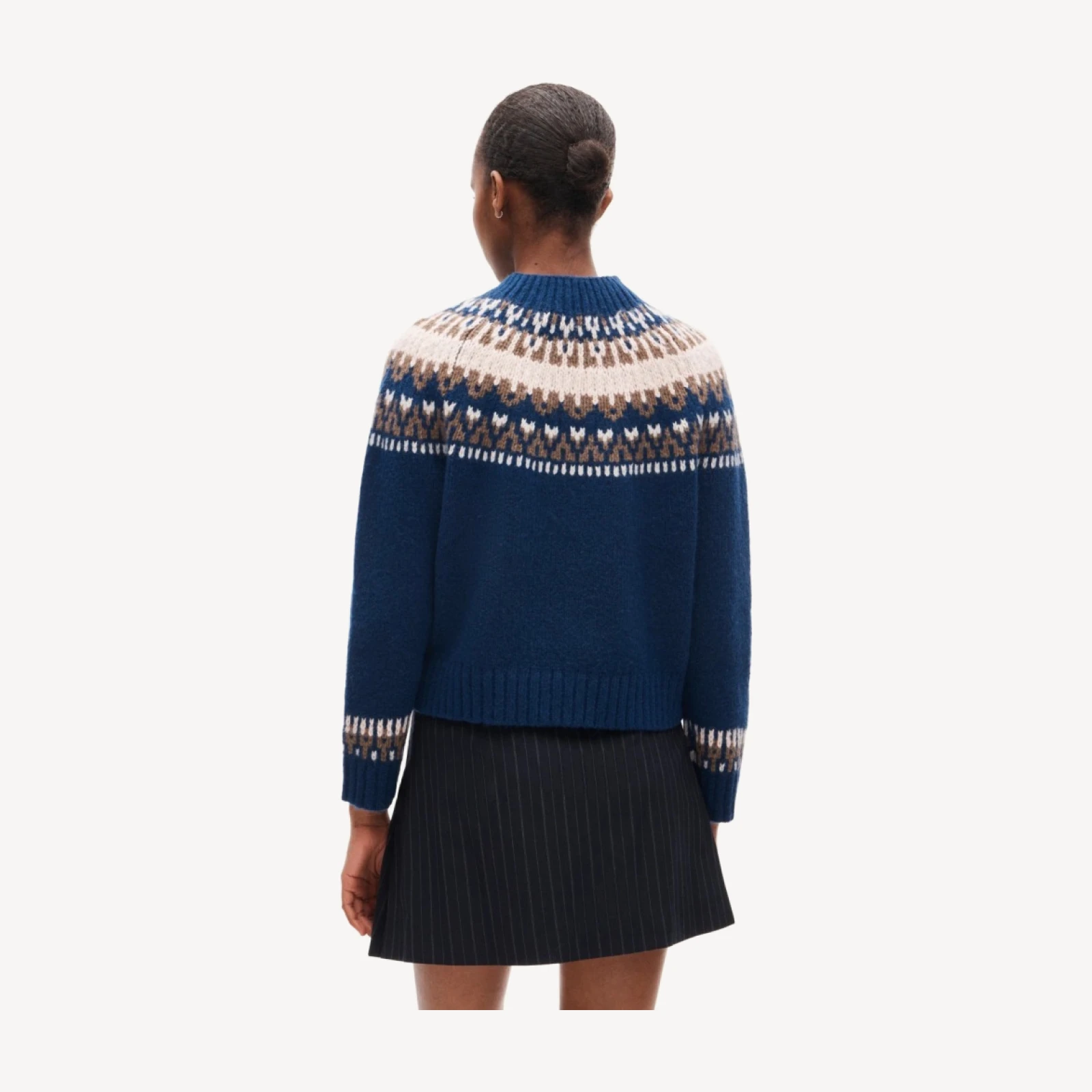 Fair Isle mockneck sweater
