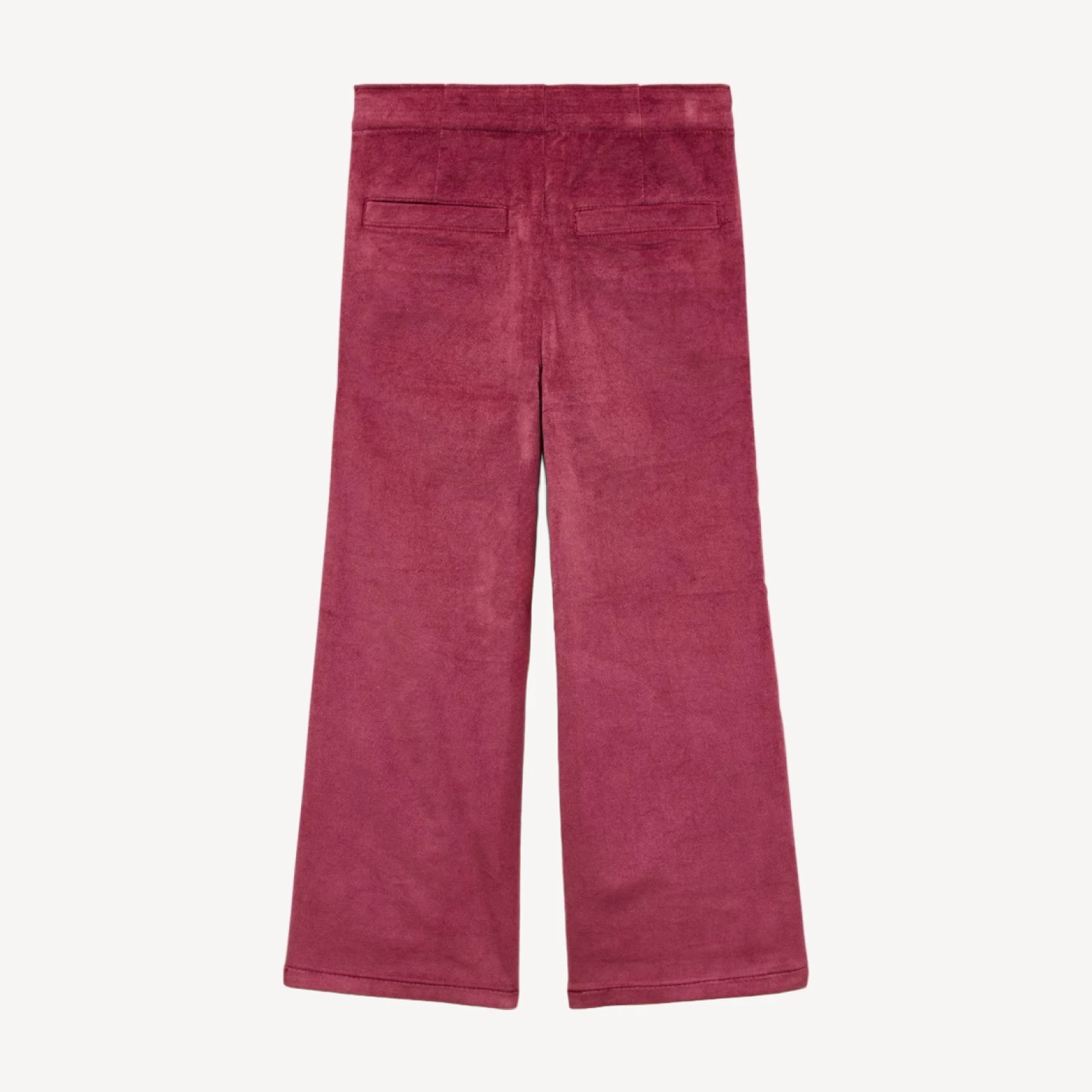 Girls' high-waisted pant in cotton moleskin