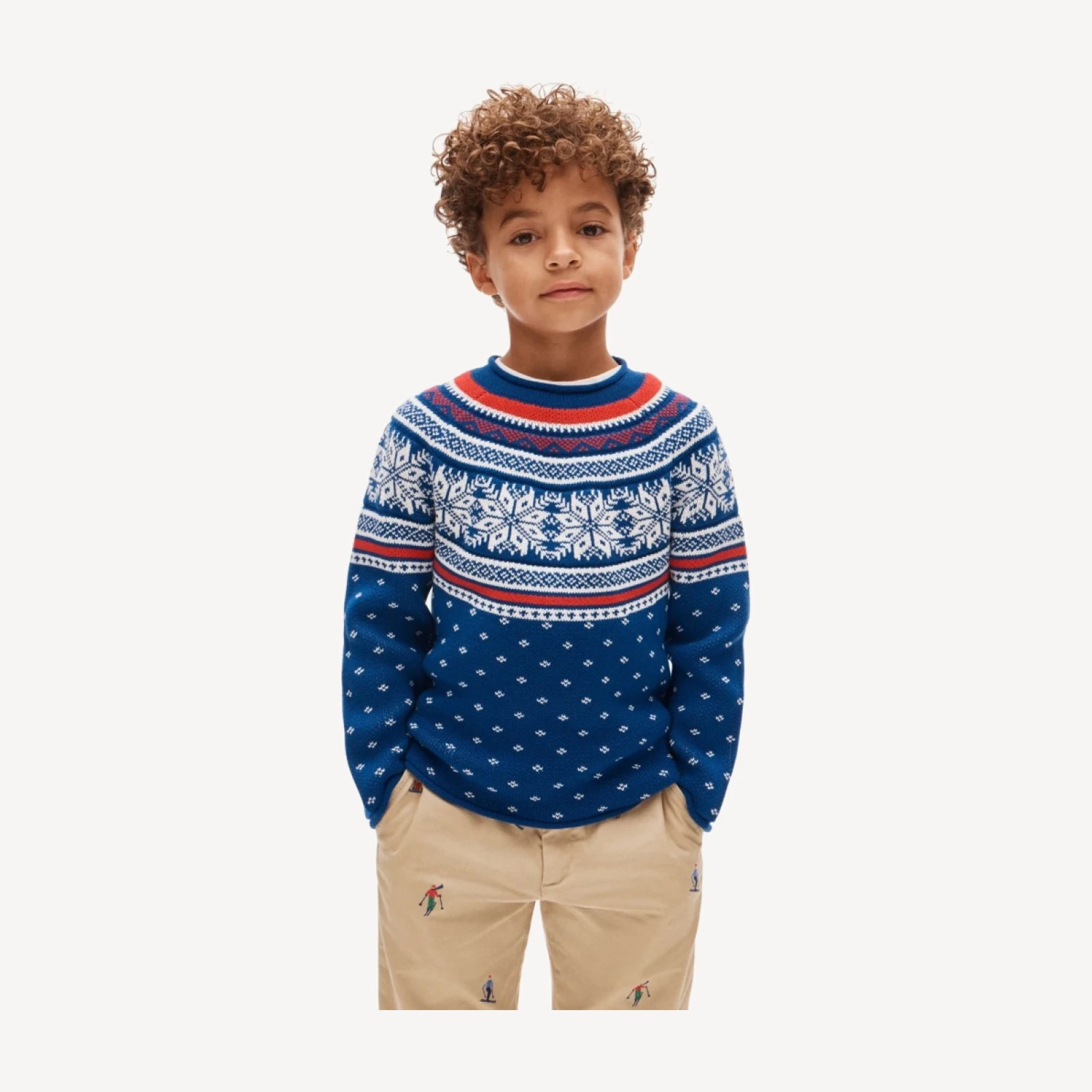 Kids' 1988 Rollneck™ sweater in snowflake Fair Isle