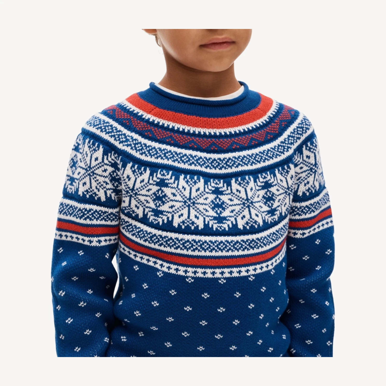 Kids' 1988 Rollneck™ sweater in snowflake Fair Isle