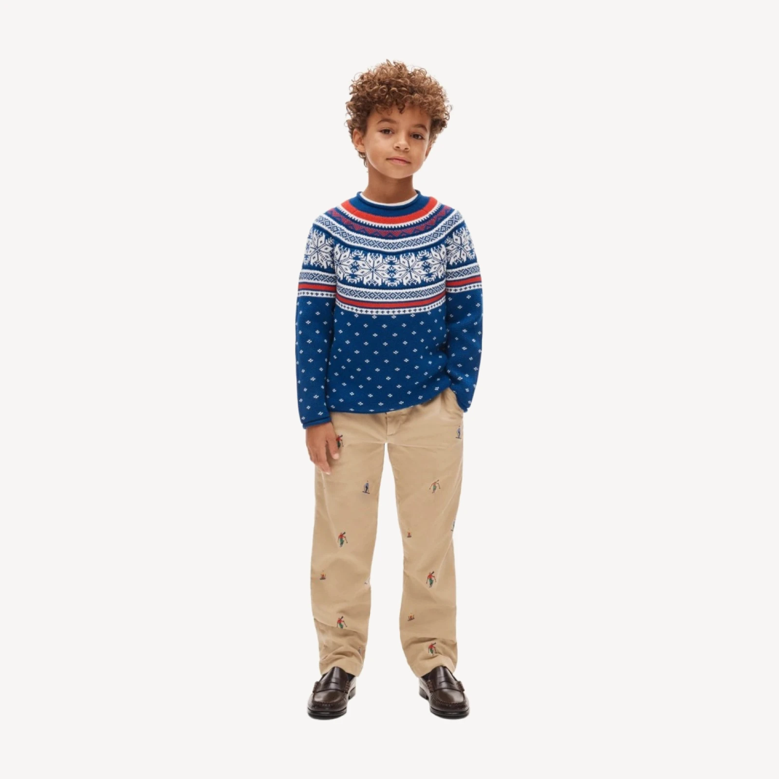 Kids' 1988 Rollneck™ sweater in snowflake Fair Isle