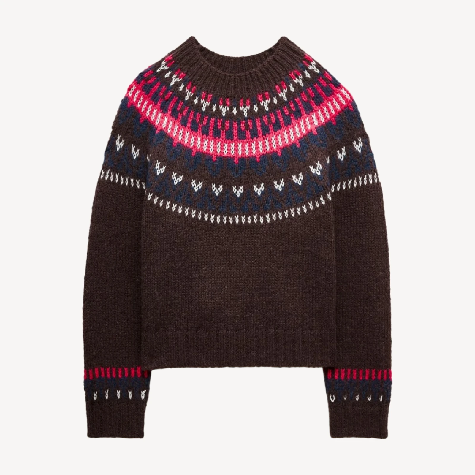 Fair Isle mockneck sweater