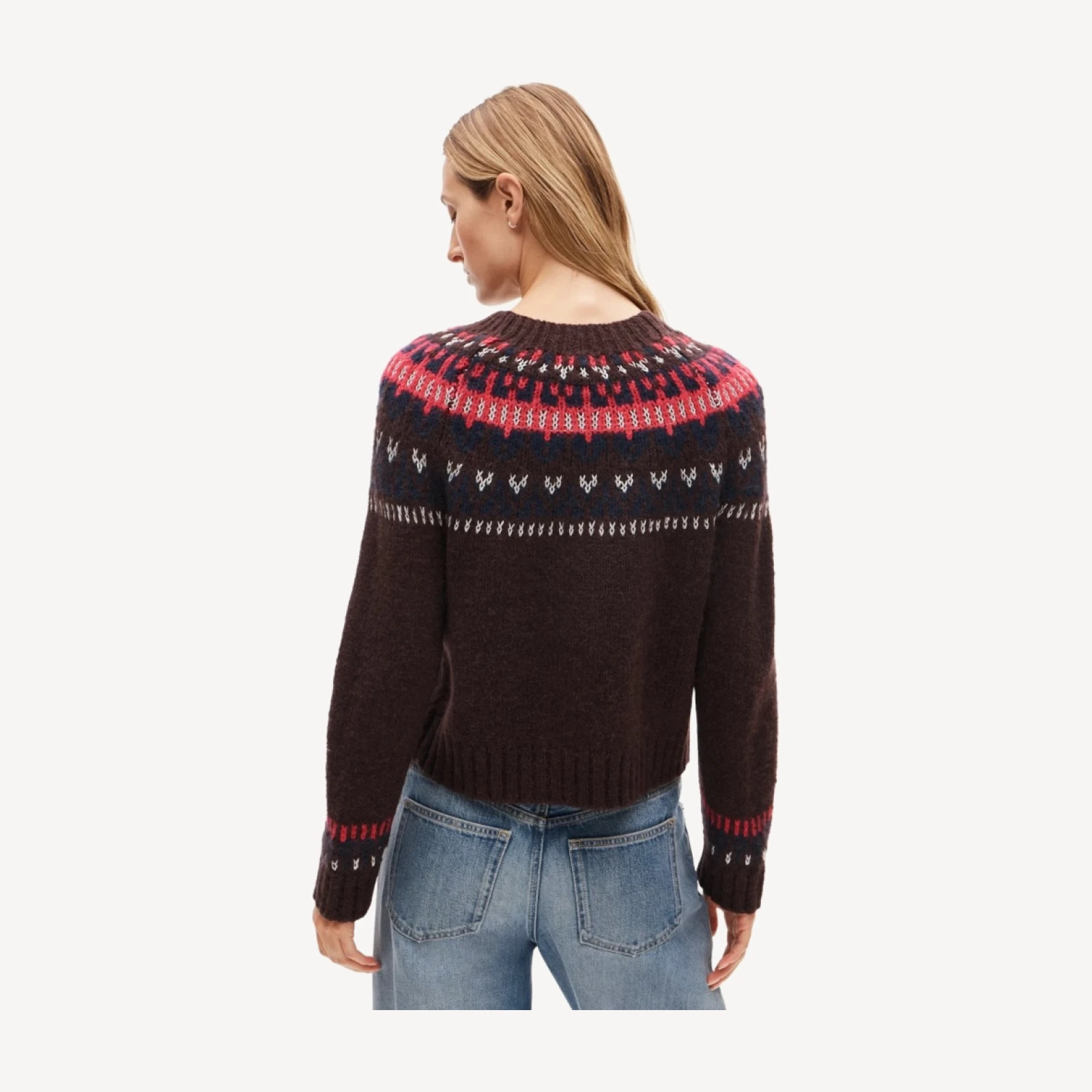 Fair Isle mockneck sweater