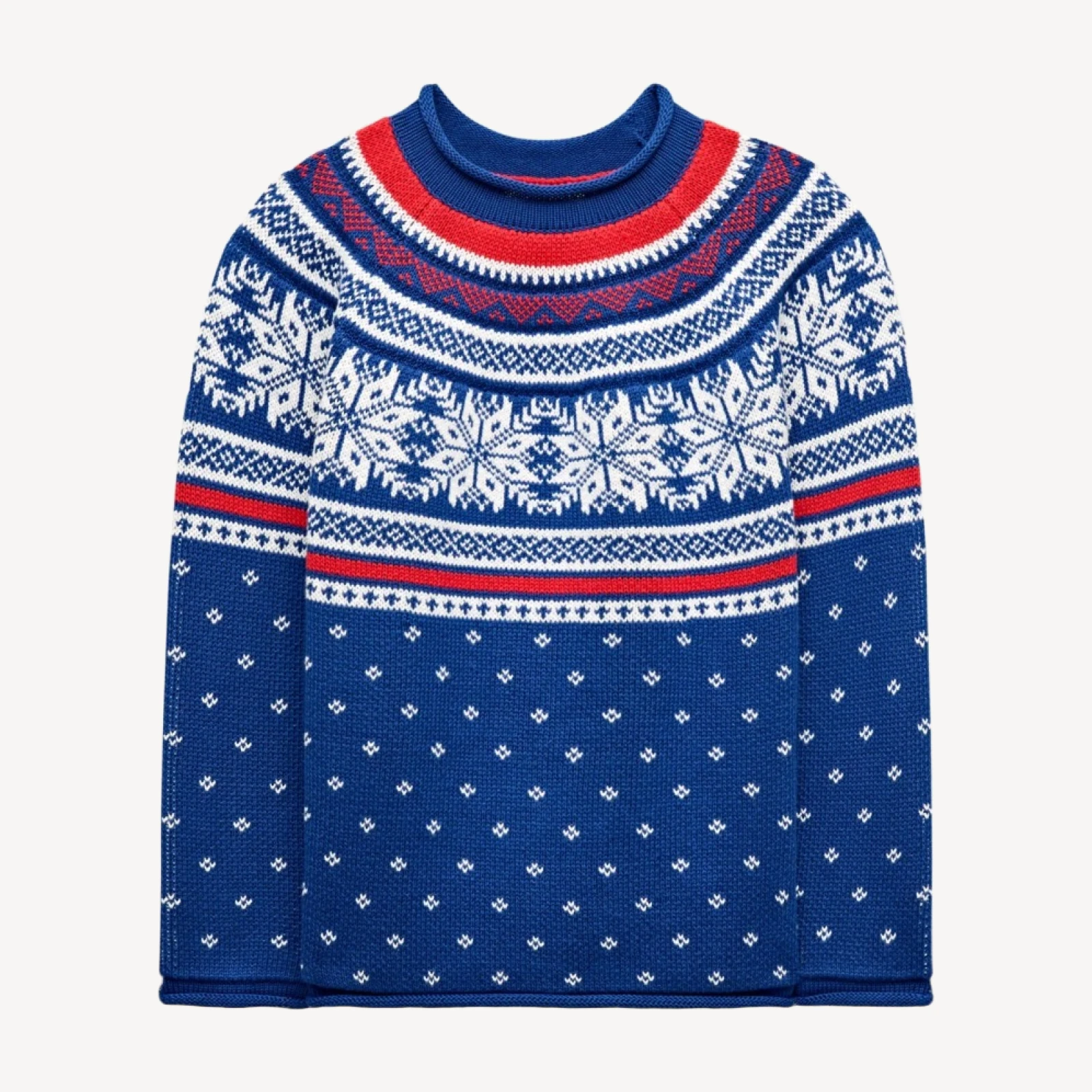 Kids' 1988 Rollneck™ sweater in snowflake Fair Isle