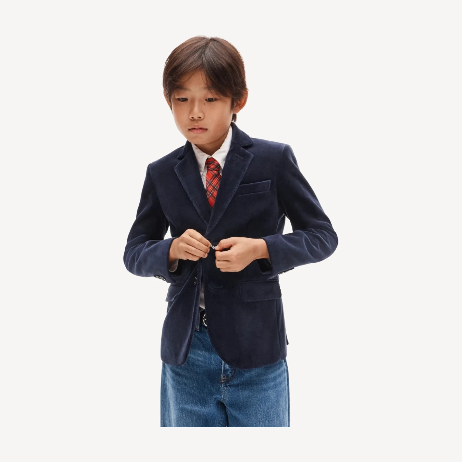 Boys' Ludlow party blazer in velvet