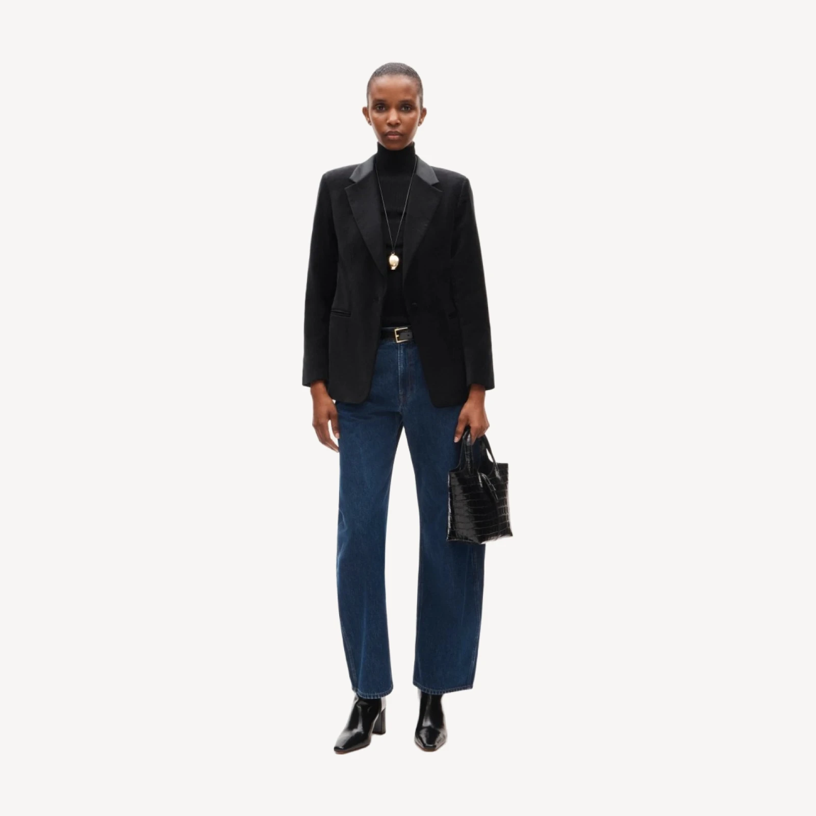 Thea blazer in stretch velvet