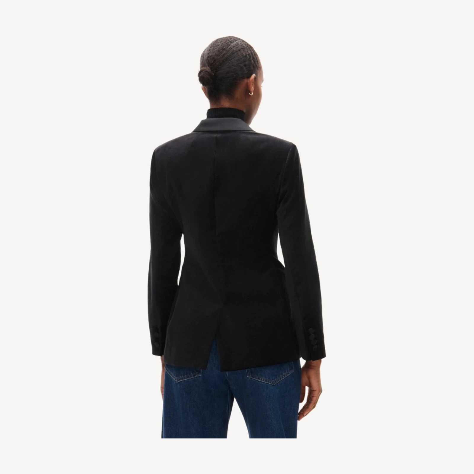 Thea blazer in stretch velvet