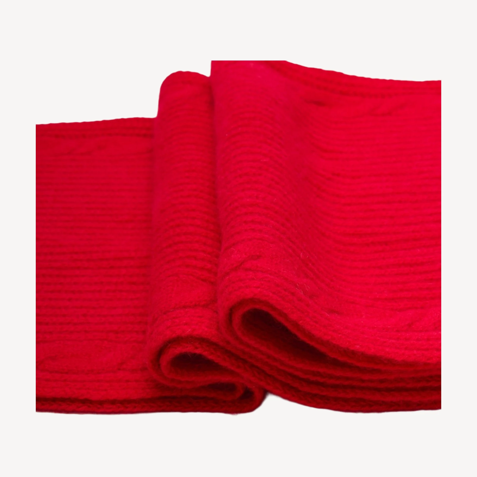 Ribbed cashmere scarf