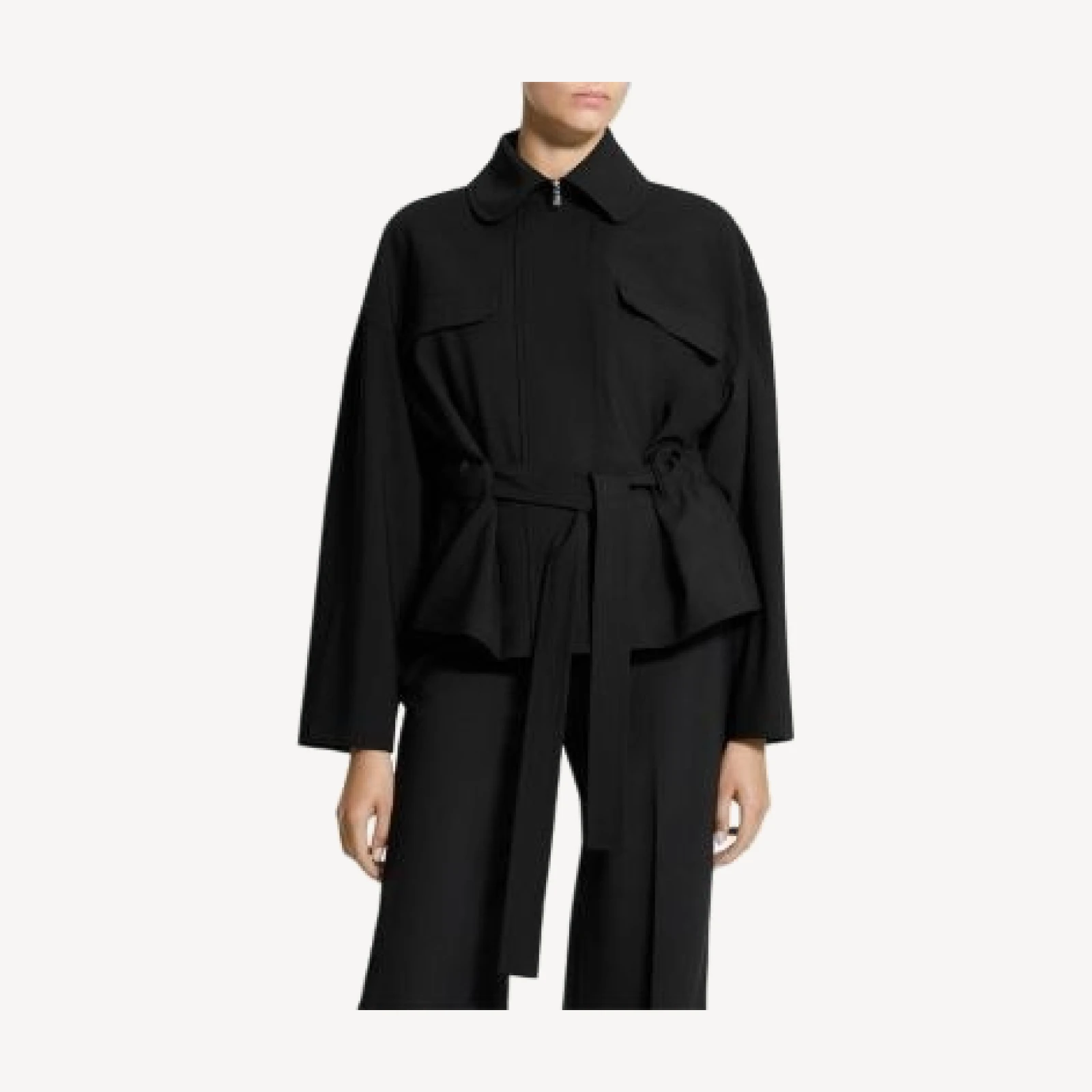 Theory Wool Blend Cinched Flight Jacket
