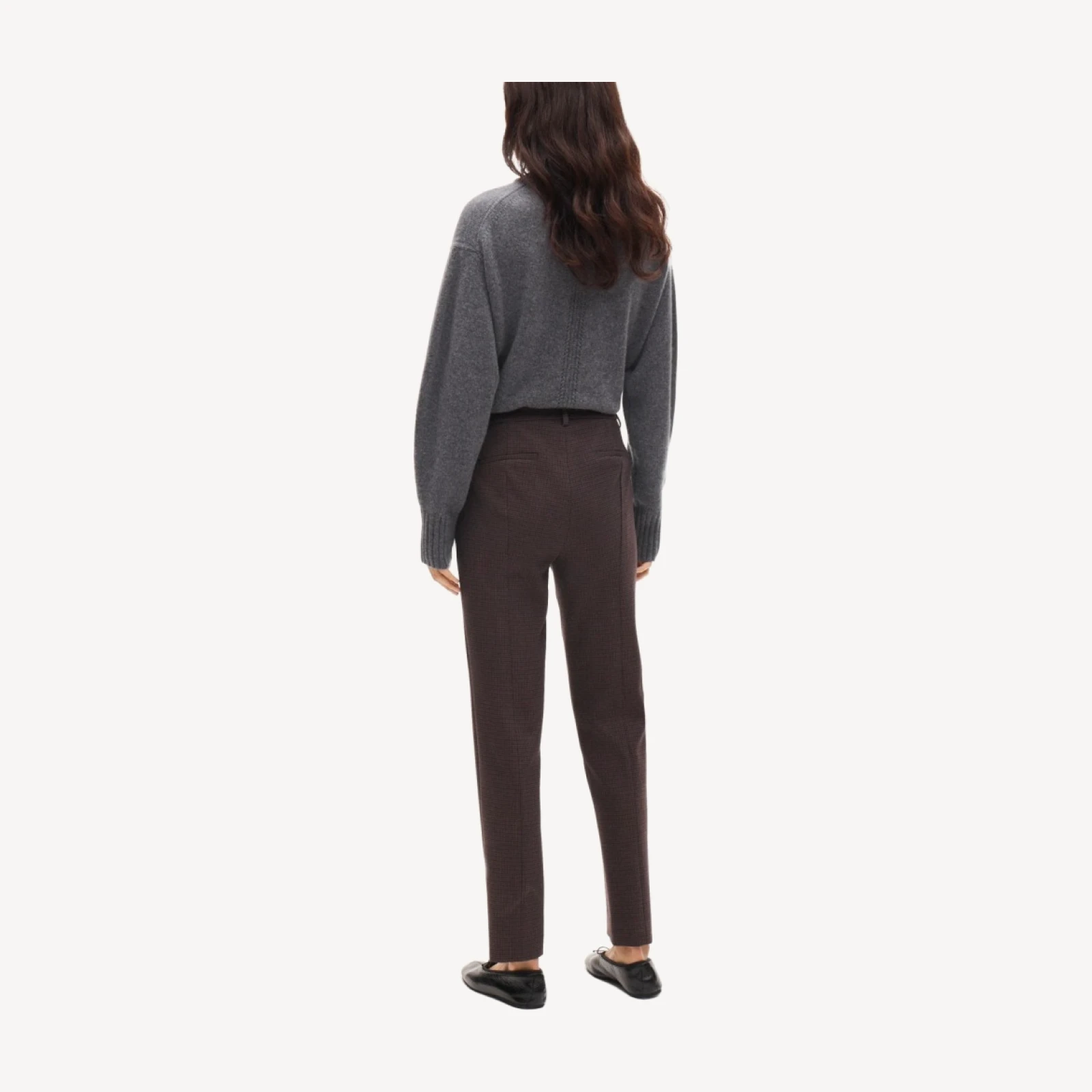 Café pant in plaid four-season stretch