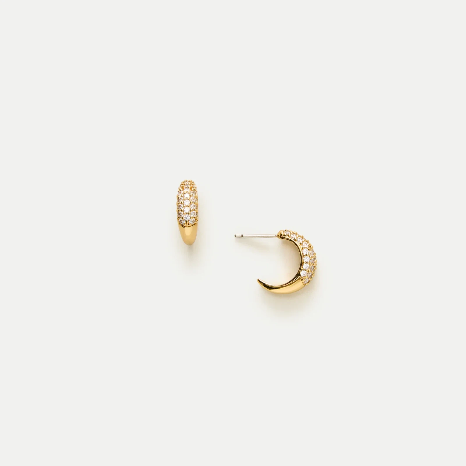Pavé hoop earrings