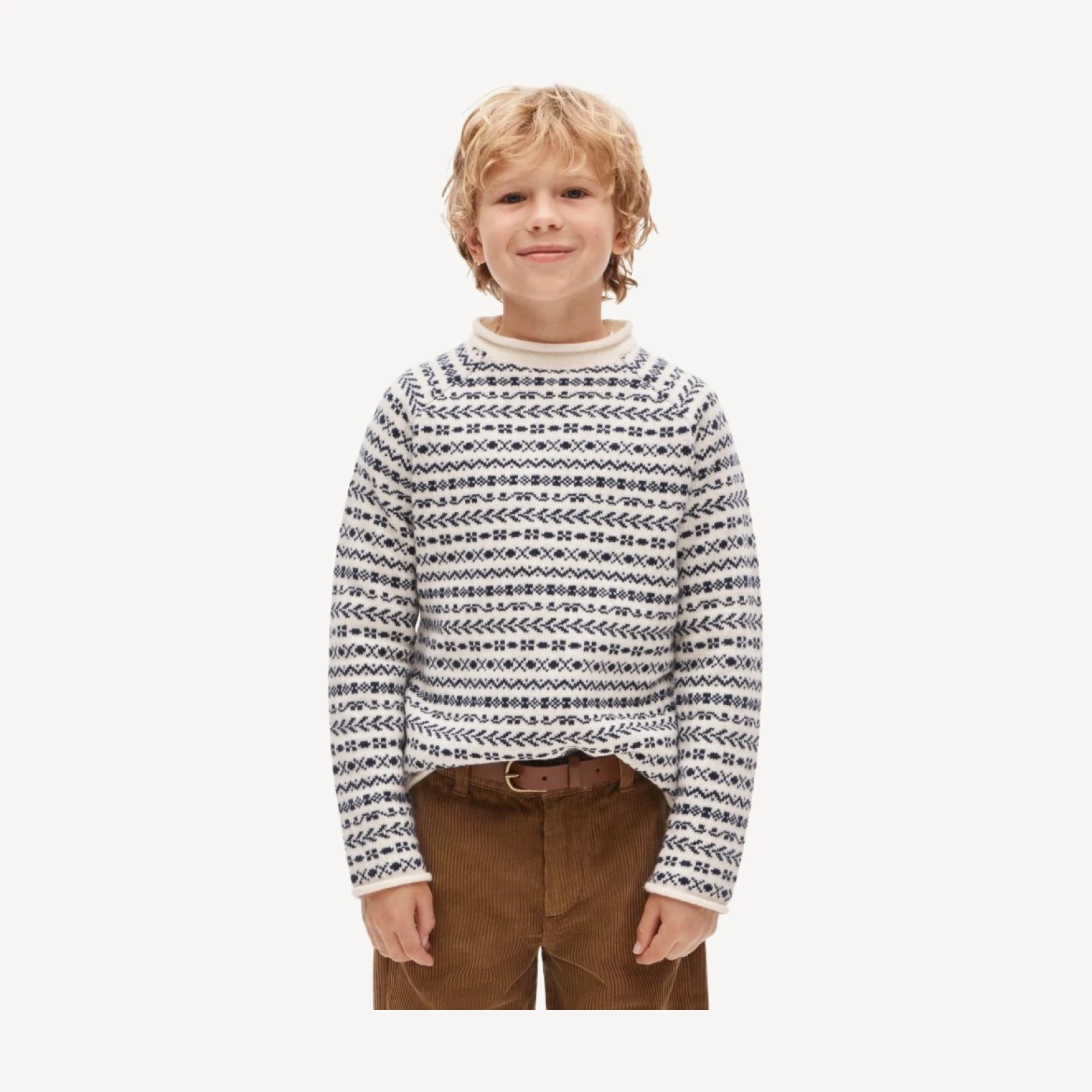 Kids' 1988 Rollneck™ sweater in Fair Isle lambswool blend