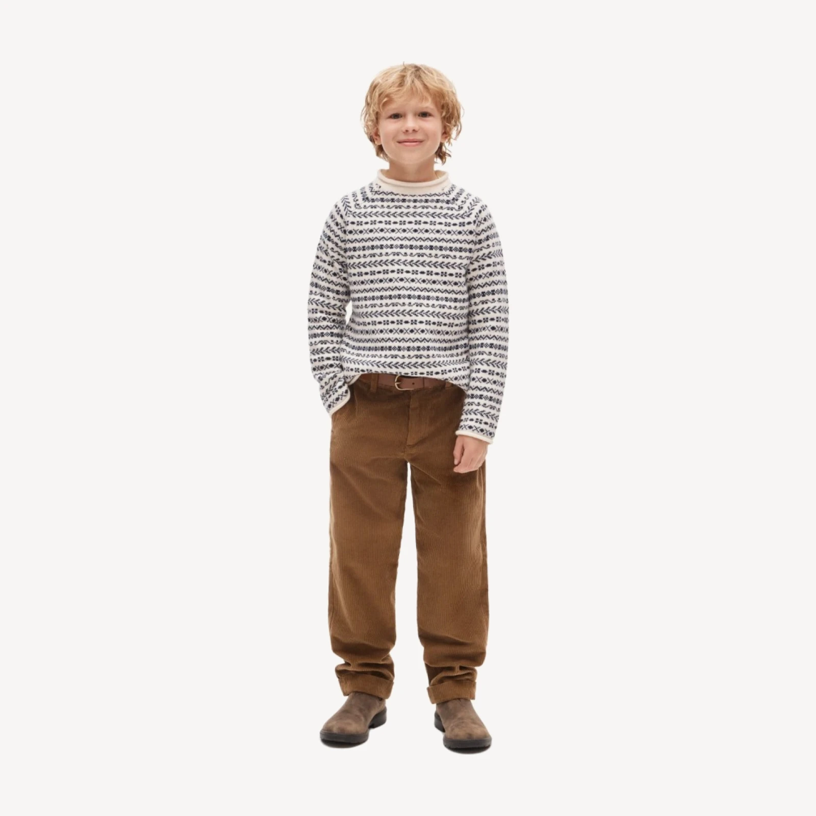 Kids' 1988 Rollneck™ sweater in Fair Isle lambswool blend