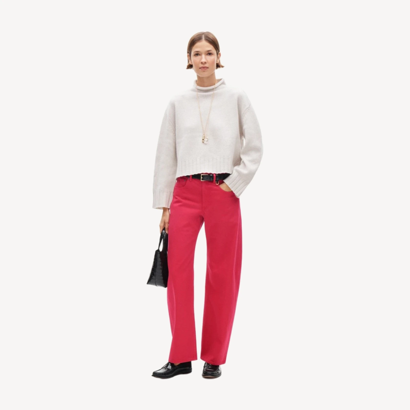 Zoe barrel jean in garment dye