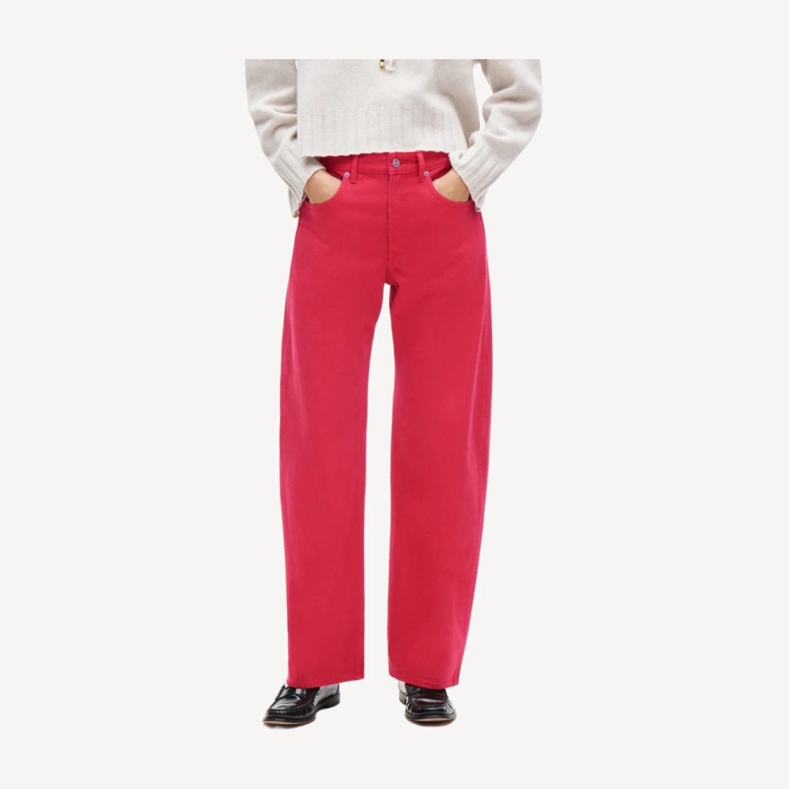 Zoe barrel jean in garment dye