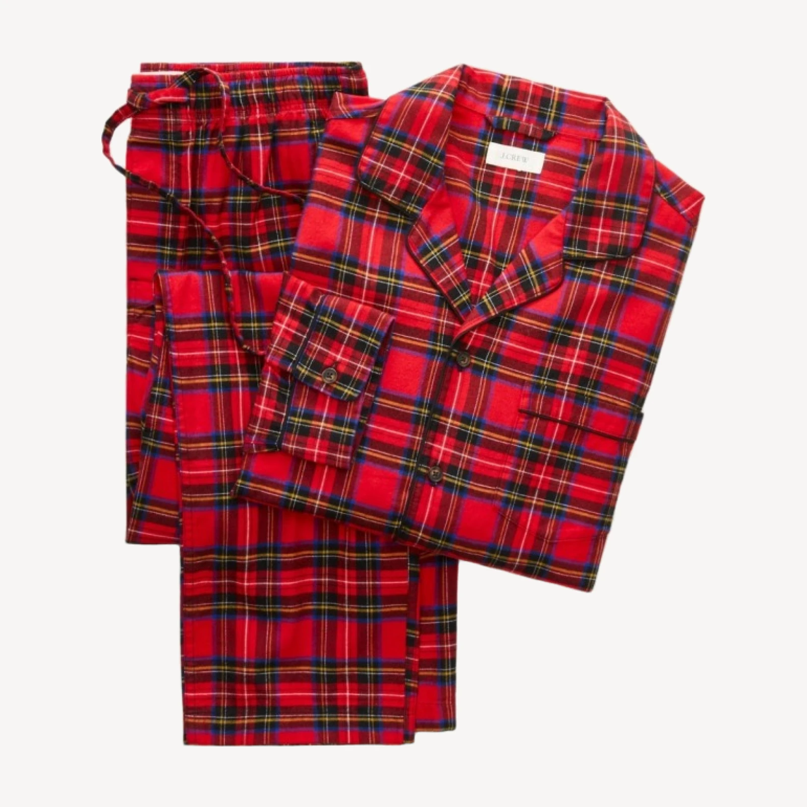 Flannel pajama set in plaid