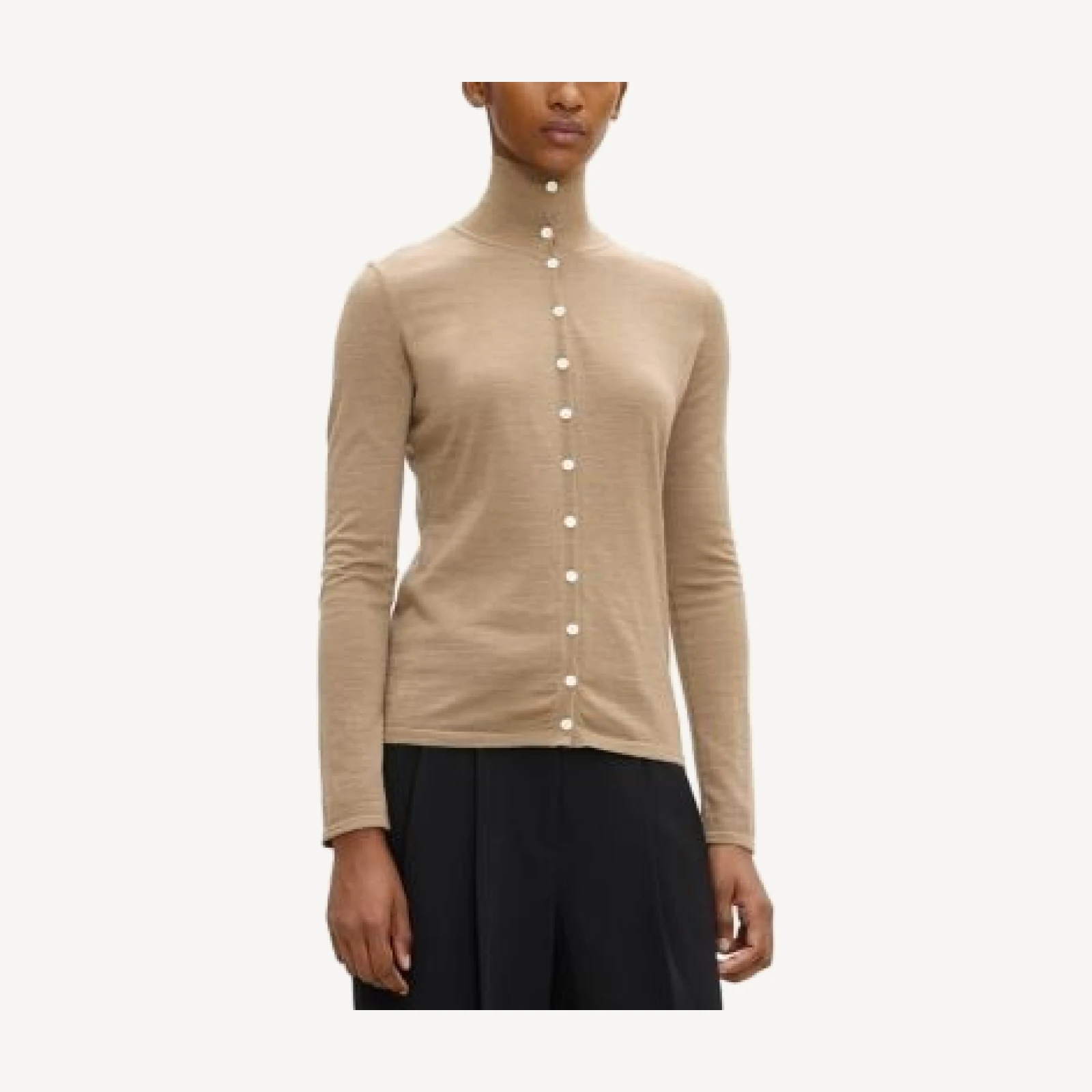 Theory Slim Turtleneck Top in Regal Wool