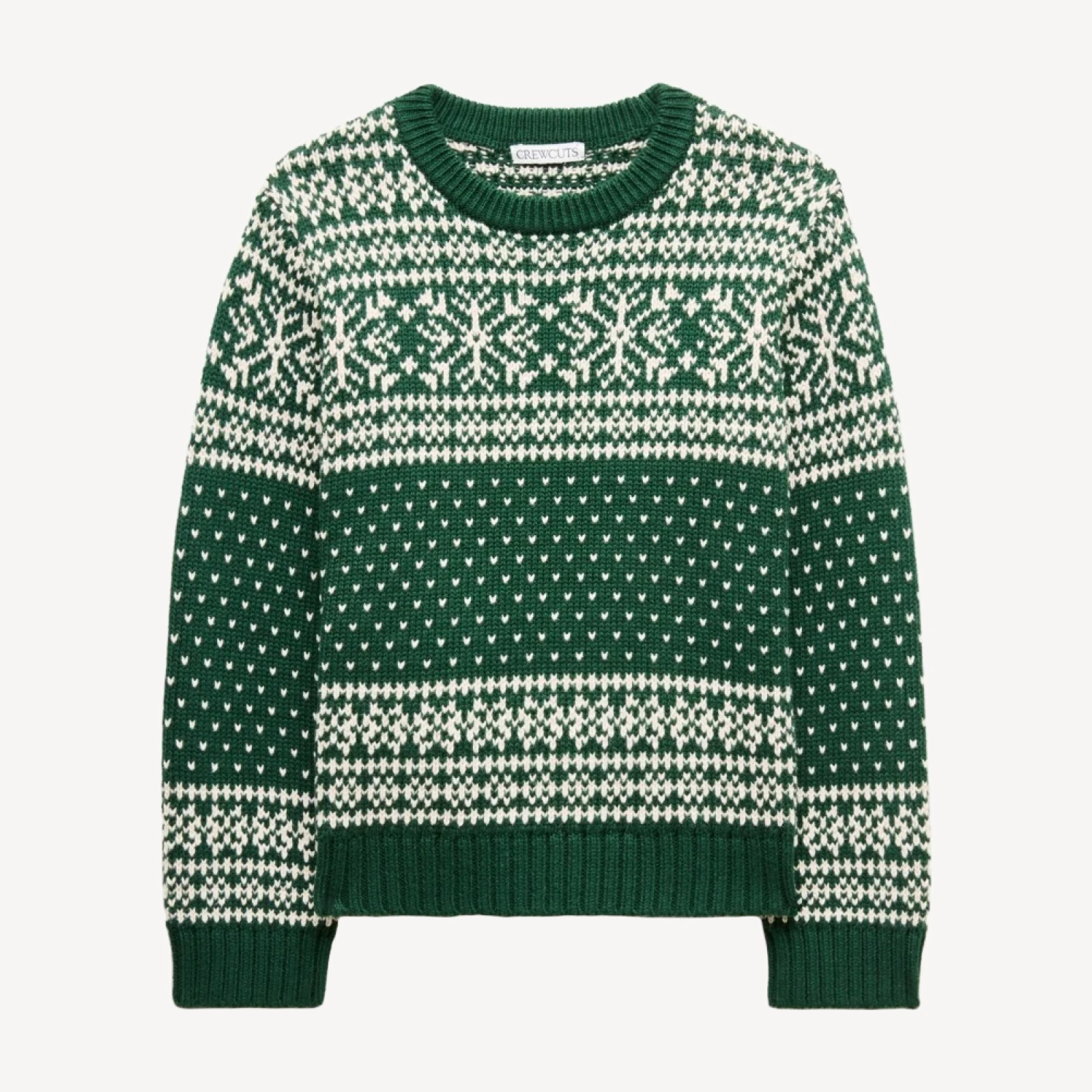 Kids' Fair Isle crewneck sweater in heritage cotton