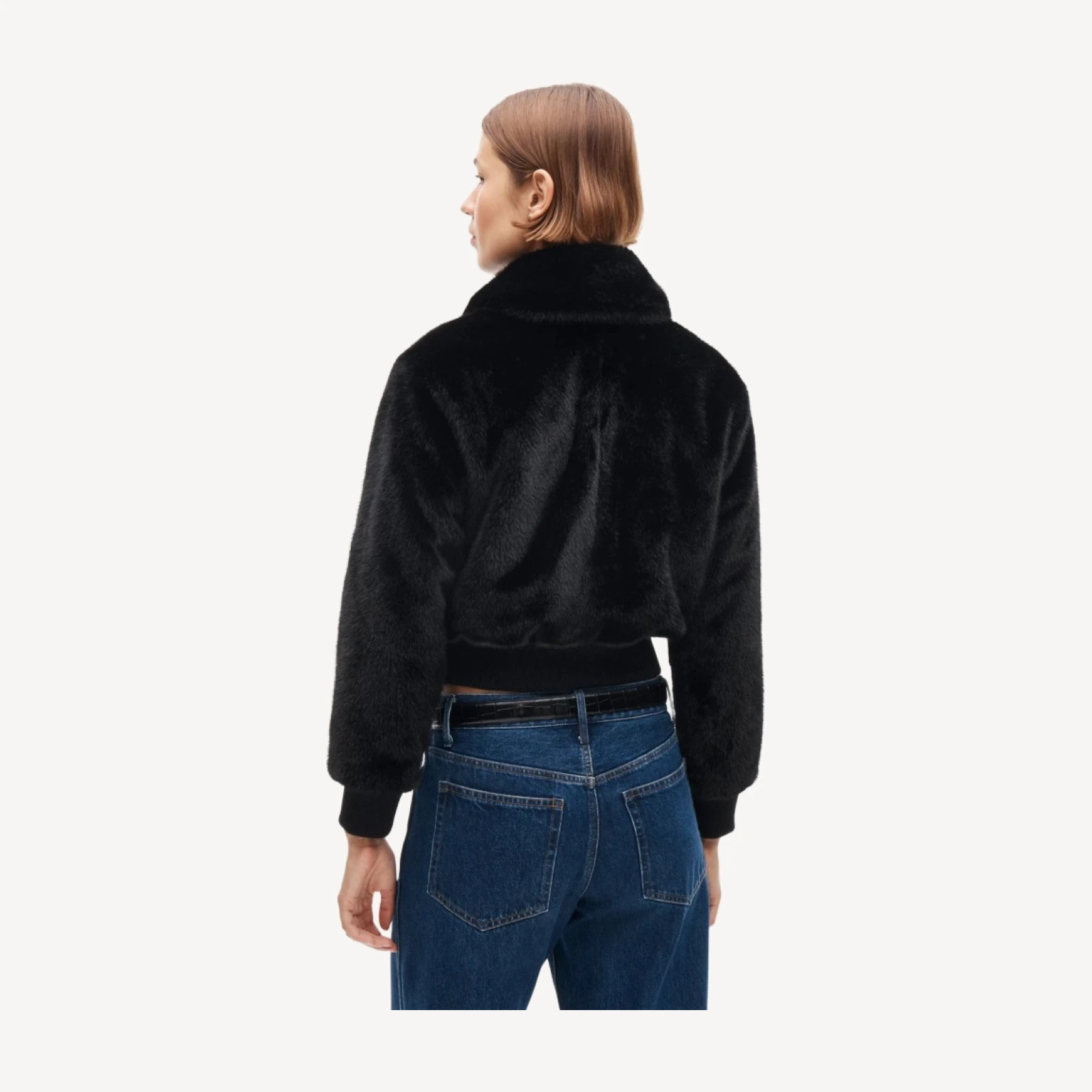 Bomber jacket in faux fur
