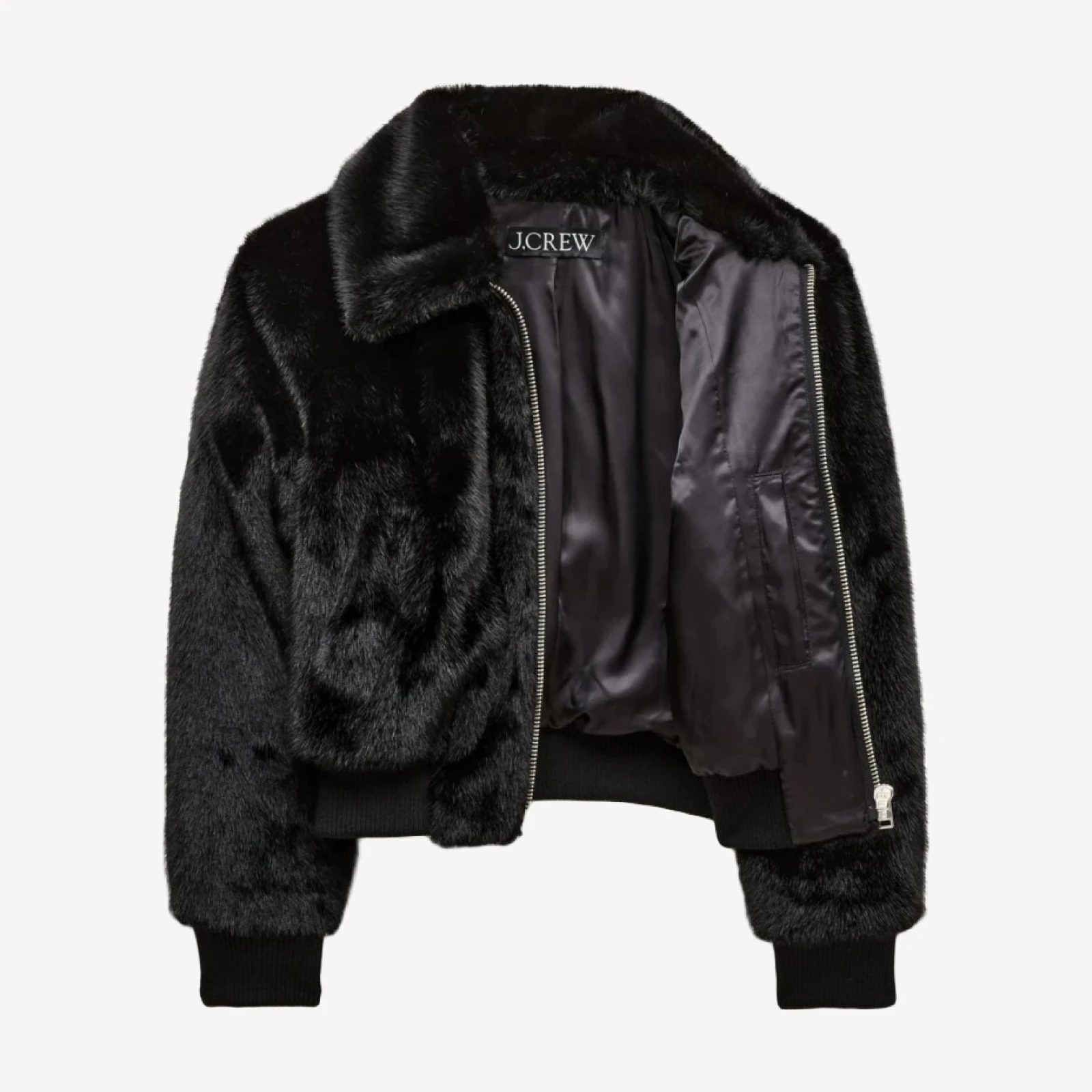 Bomber jacket in faux fur