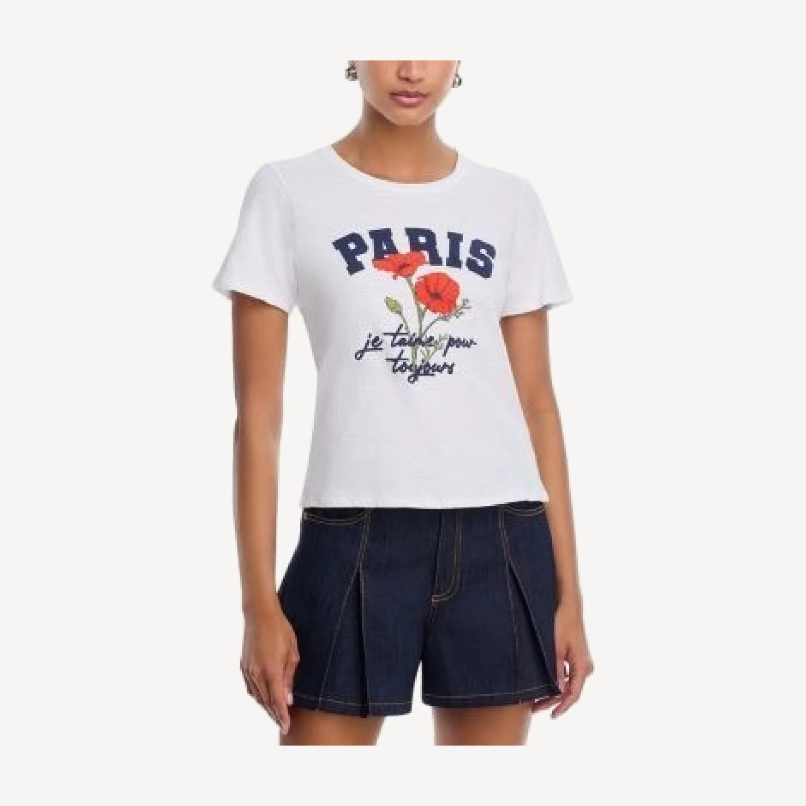 Cinq a Sept Paris Poppies Shrunken Tee