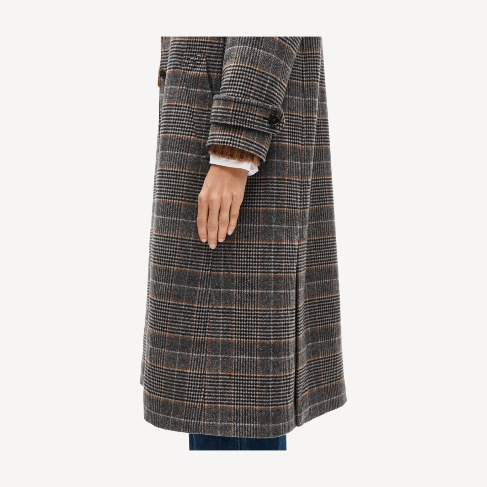 Women's long Barn Jacket™ in plaid wool blend