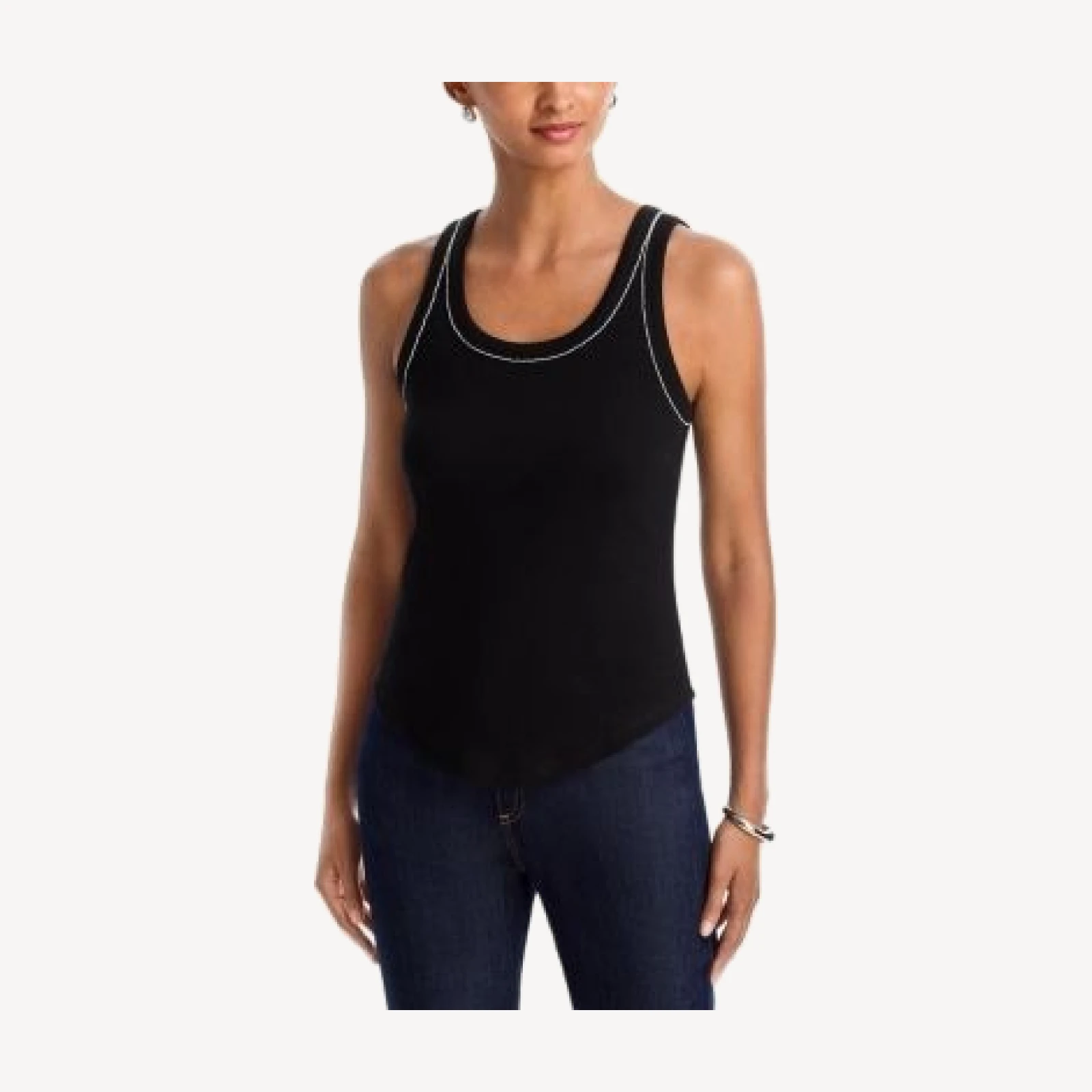 Cinq a Sept Quenta Cotton Stretch Tank Top