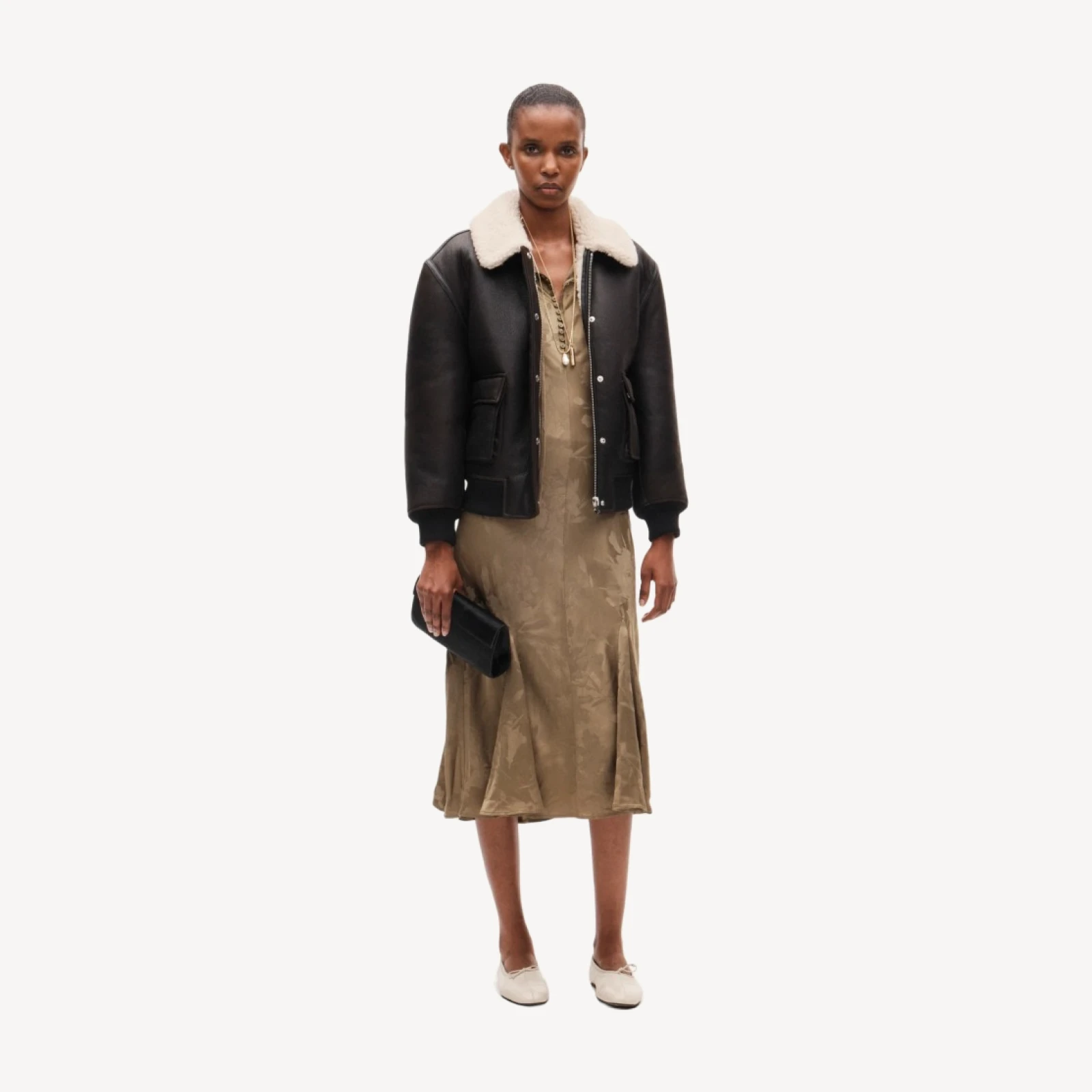 Collection real shearling leather jacket