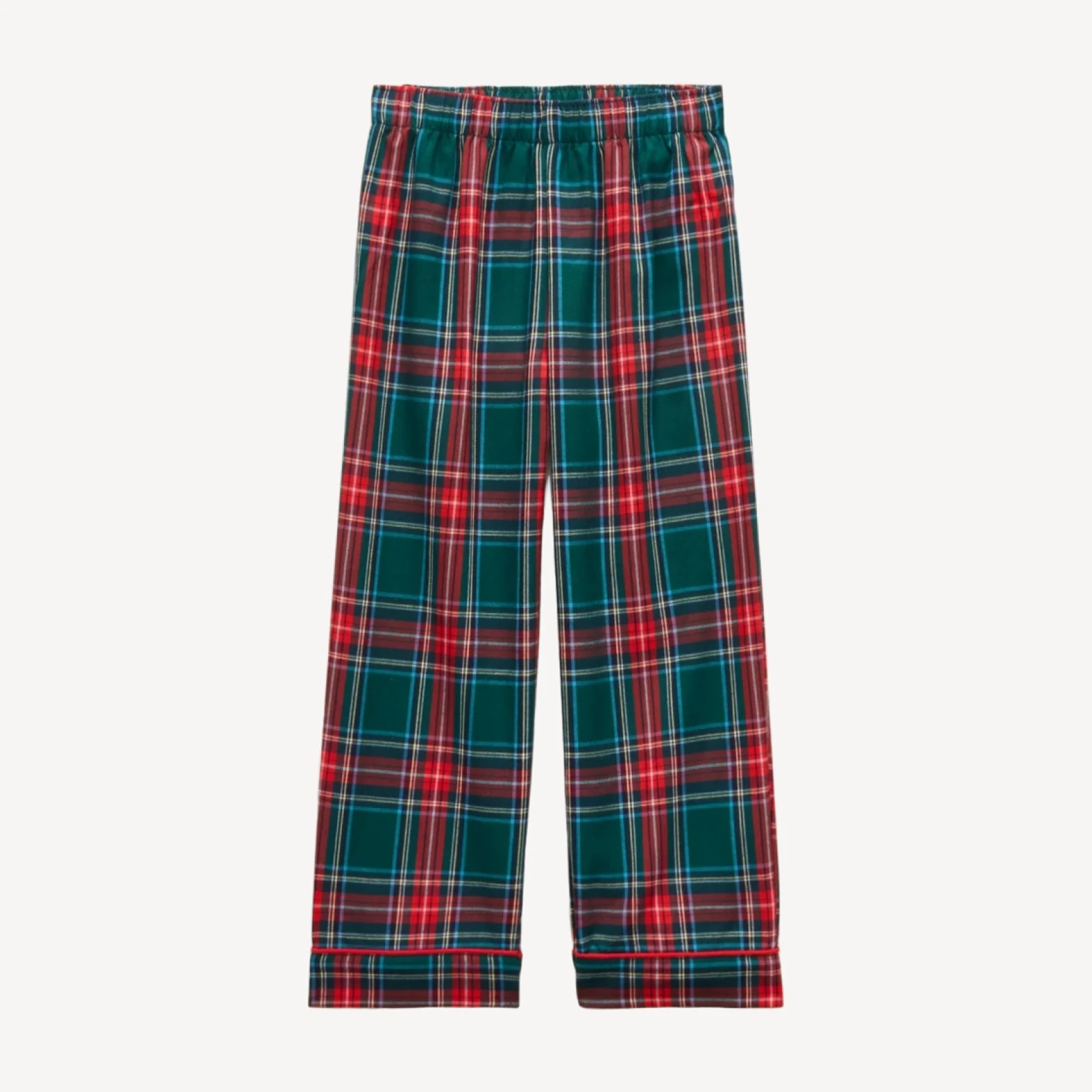 Kids' flannel pajama set in plaid