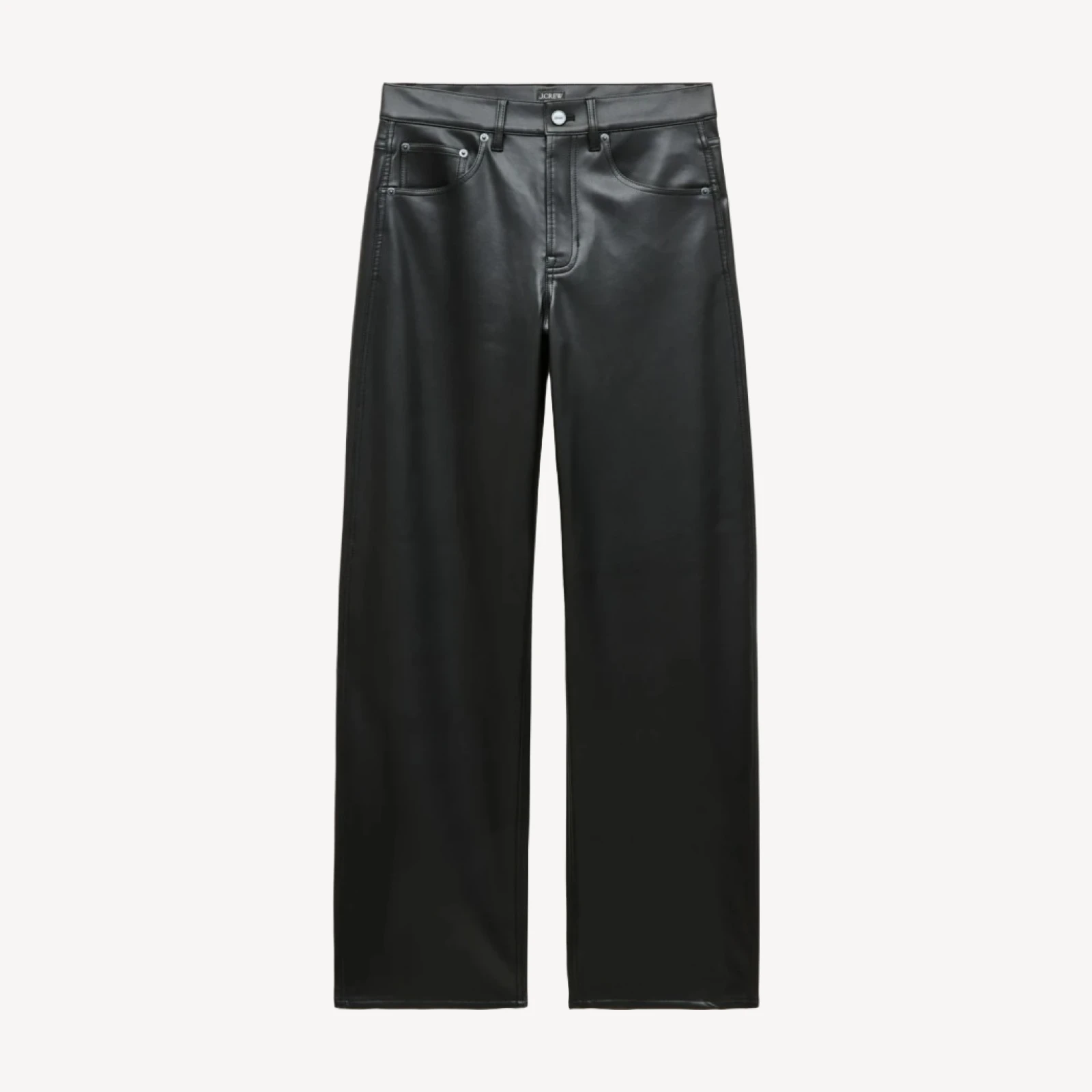 Zoe barrel pant in faux leather