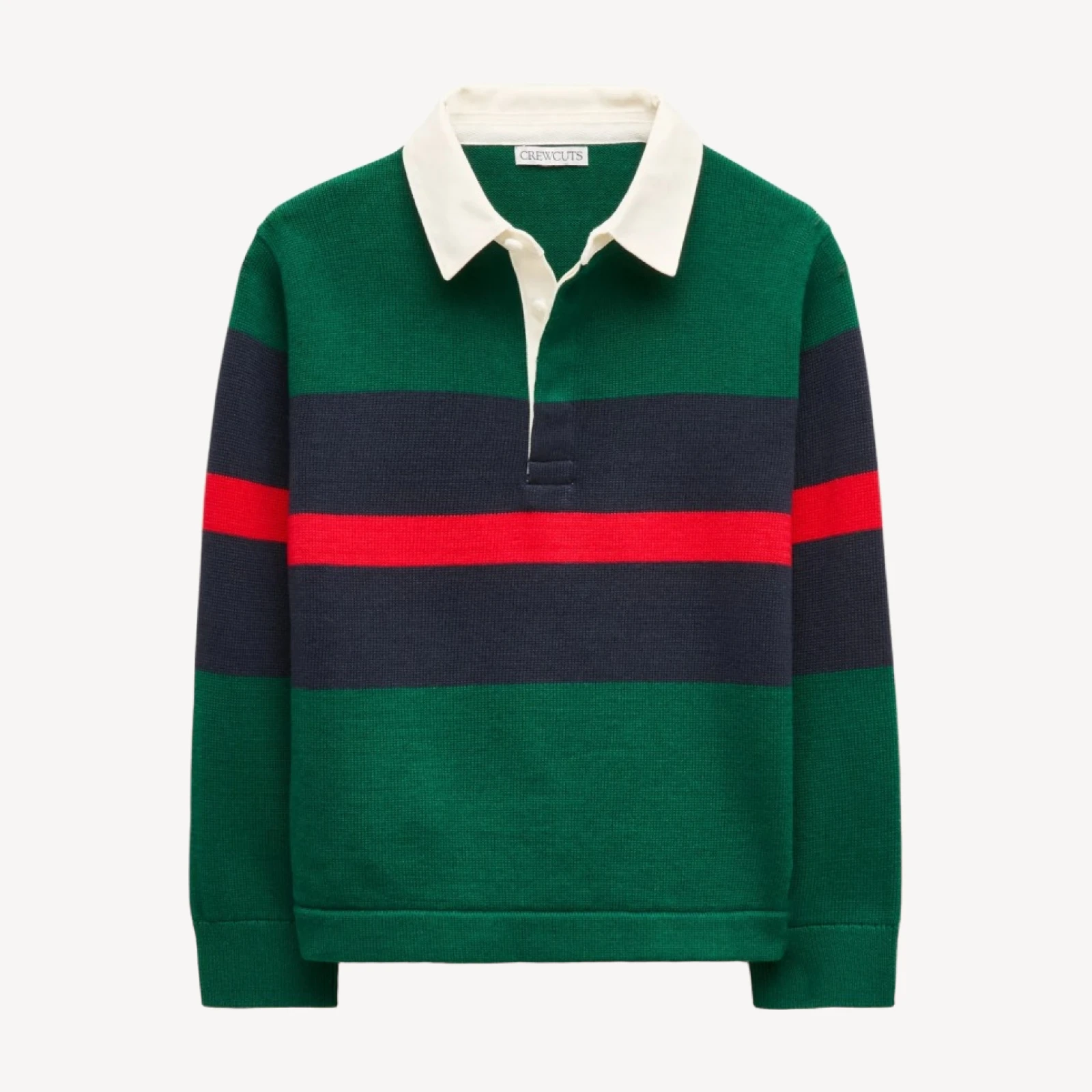 Kids' rugby sweater-polo in striped cotton