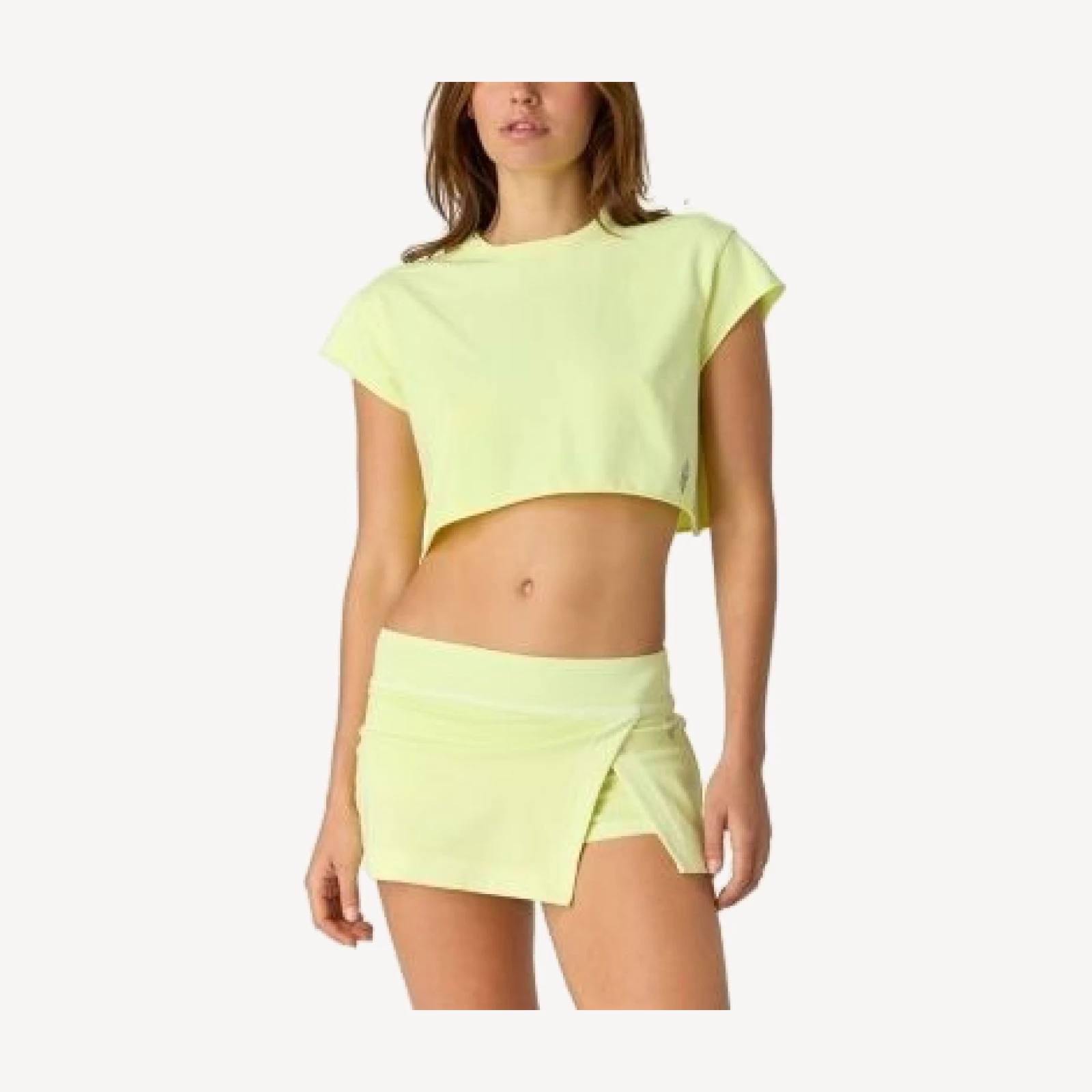 Free People Hot Shot Stretch Cotton Cropped Tee
