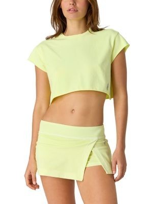 Free People Hot Shot Stretch Cotton Cropped Tee
