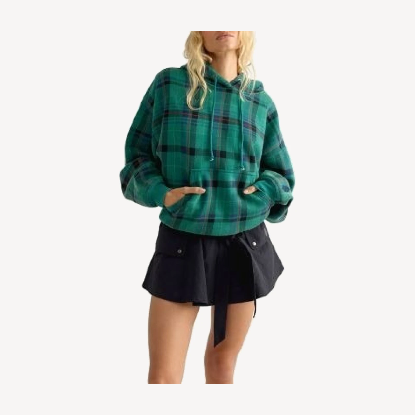 Free People Final Call Cotton Blend Printed Hoodie