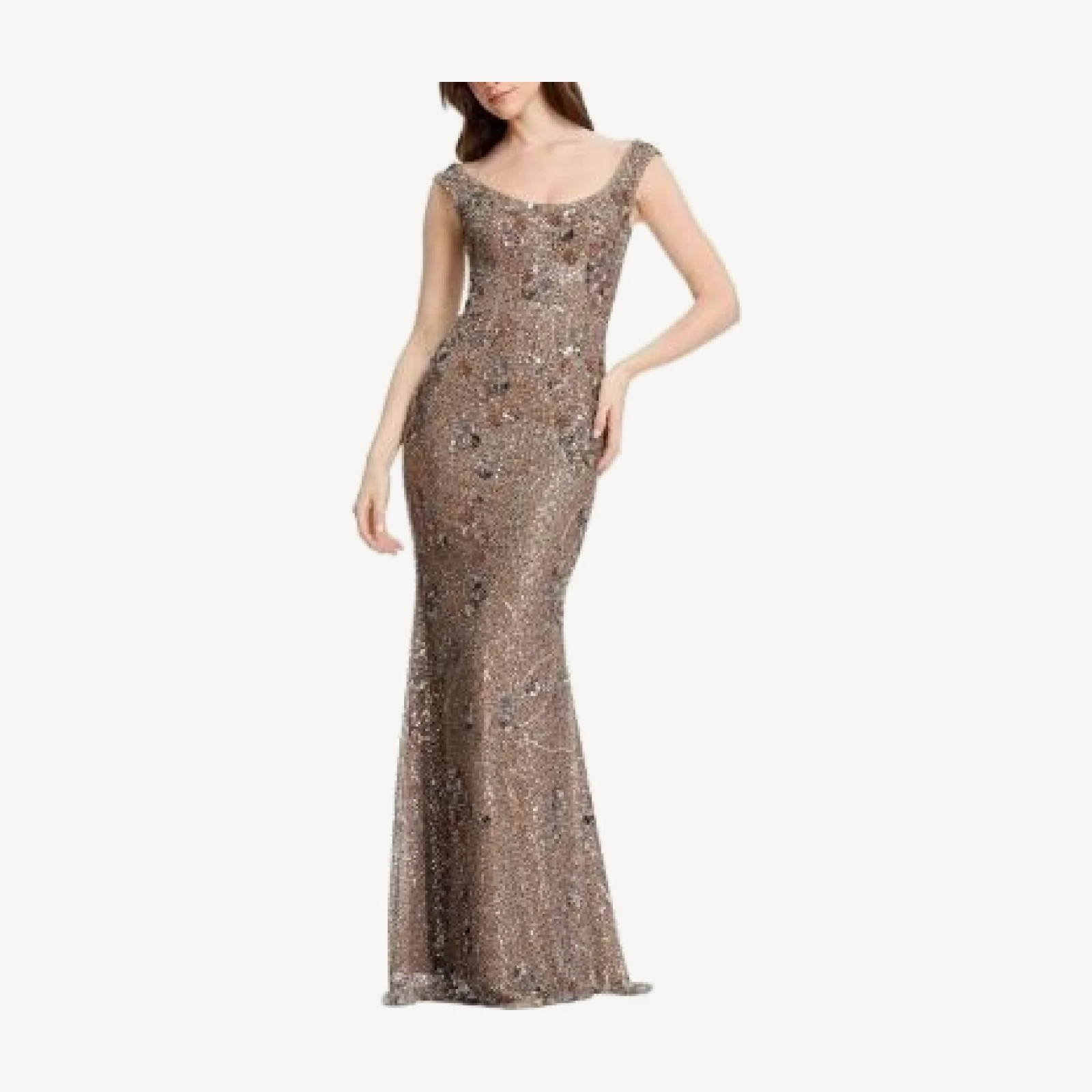 Dress the Population Josie Off Shoulder Sequin Column Gown