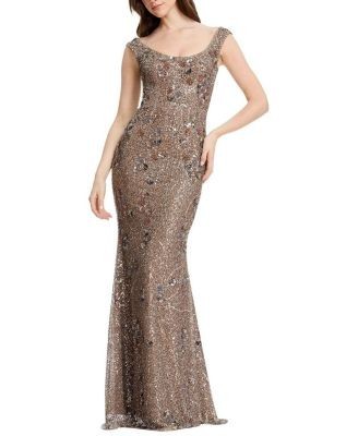 Dress the Population Josie Off Shoulder Sequin Column Gown