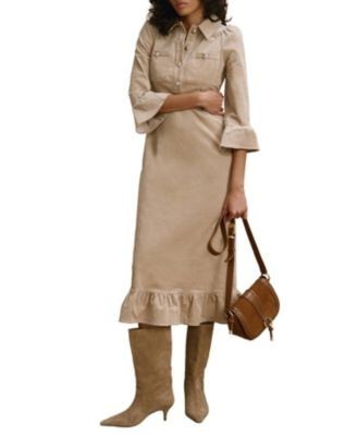 Mint Velvet Women's Corduroy Midi Dress