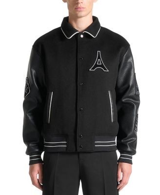 Maniere De Voir Oscar Mona Lisa Wool Blend Varsity Jacket