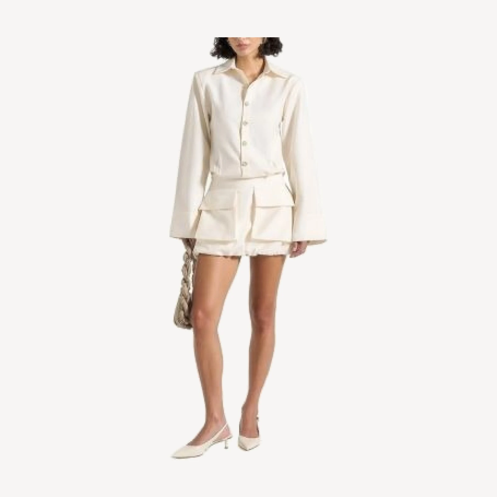 Maniere De Voir Laure Cargo Shirt Dress
