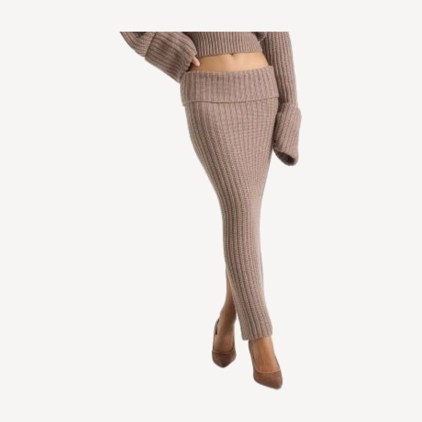Maniere De Voir Lyra Knit Maxi Skirt with Foldover