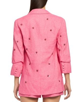 Cinq a Sept Linen & Cotton Wildflower Pailette Kylie Blazer