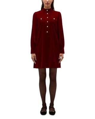 Hobbs London Stephanie Velvet Mini Dress