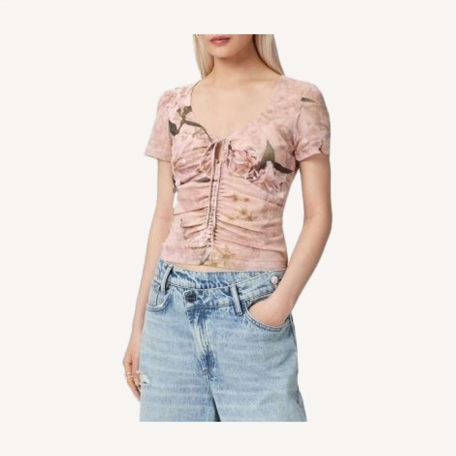 Allsaints Gabby Mesh Top