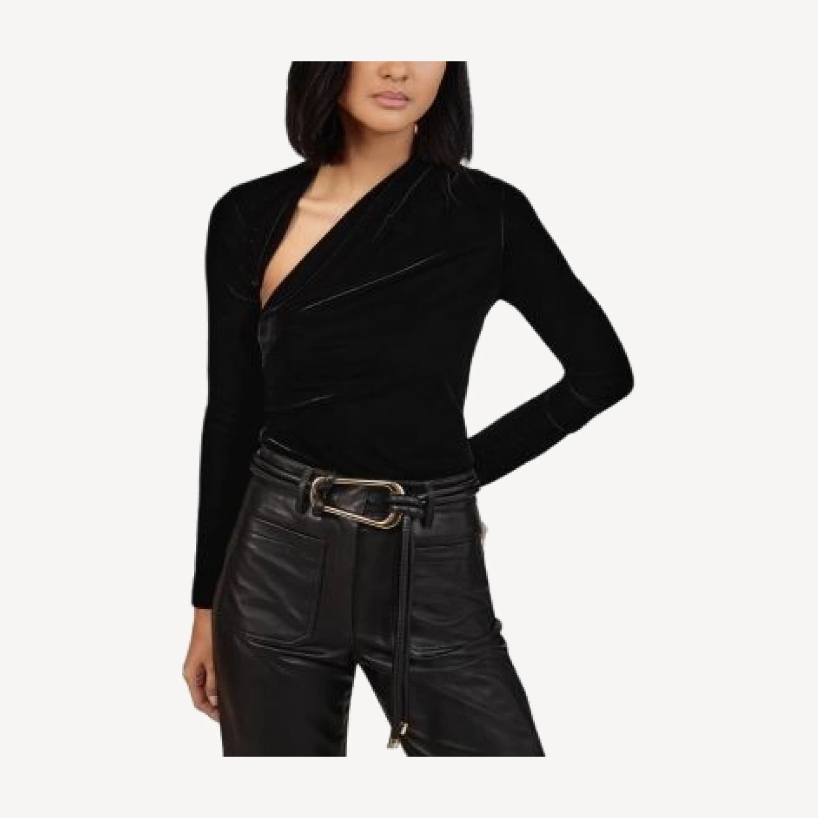 Reiss Kassia Velvet Top