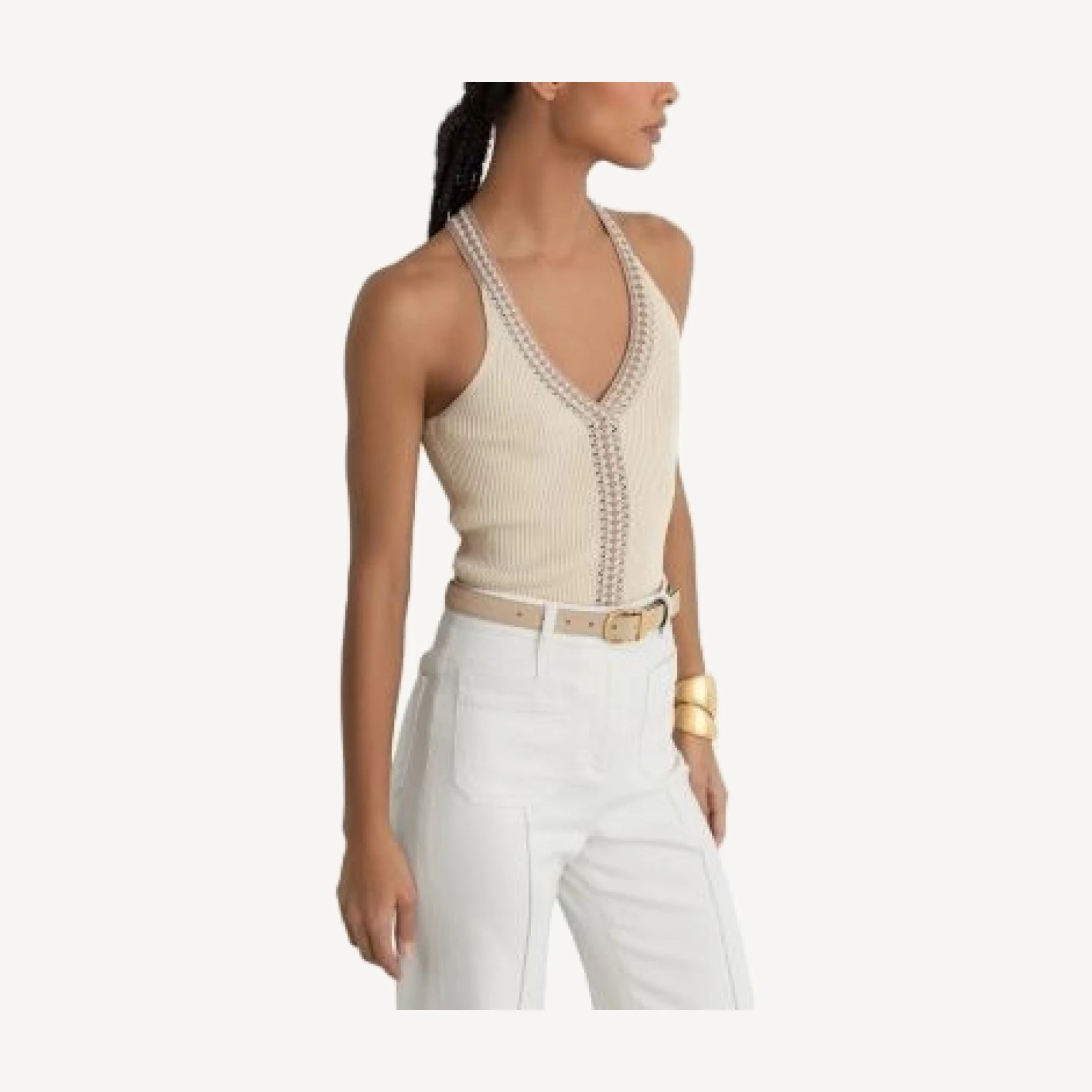 Reiss Nora Braided Trim Top