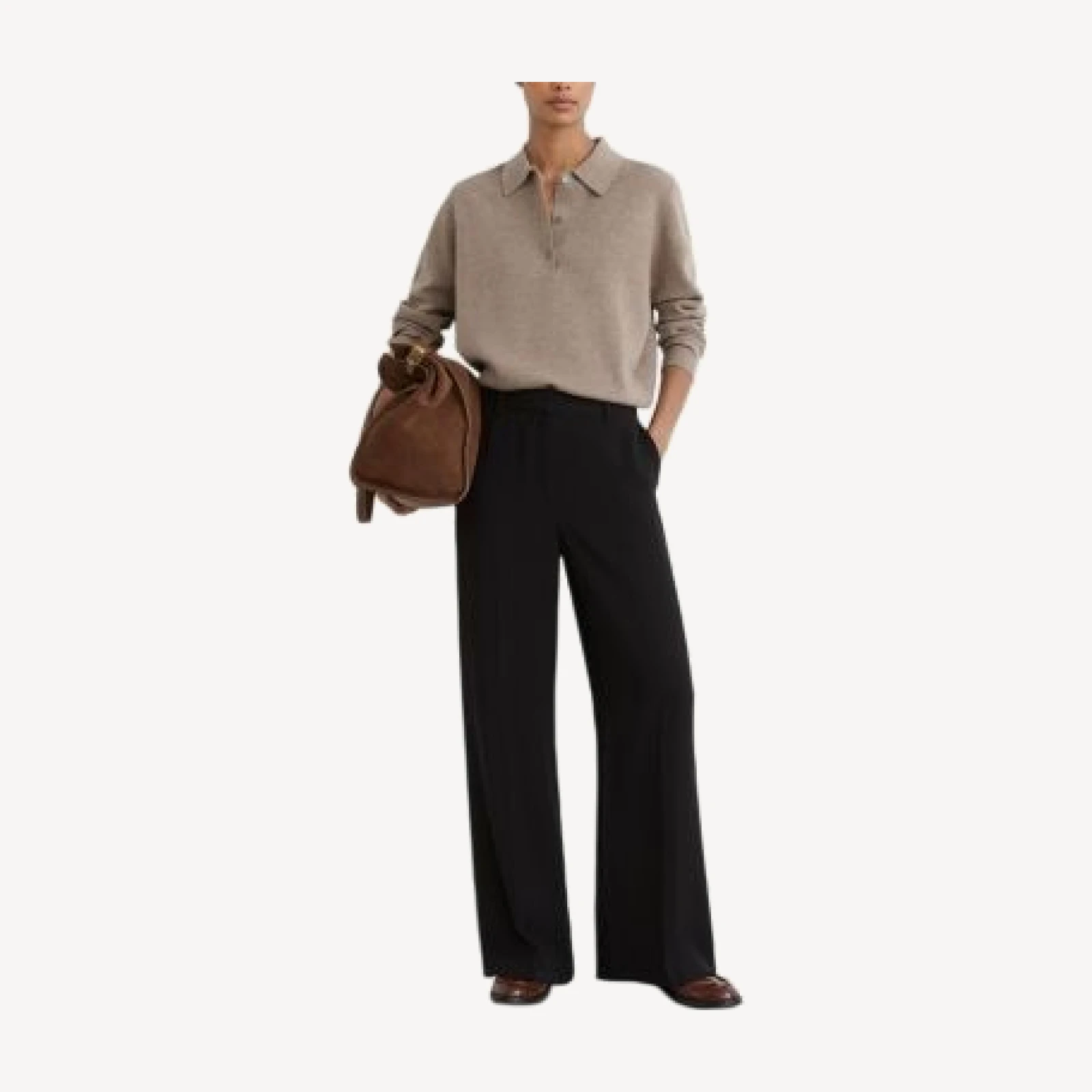 Reiss Brooke Merino Wool Polo Sweater