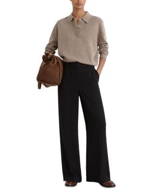 Reiss Brooke Merino Wool Polo Sweater