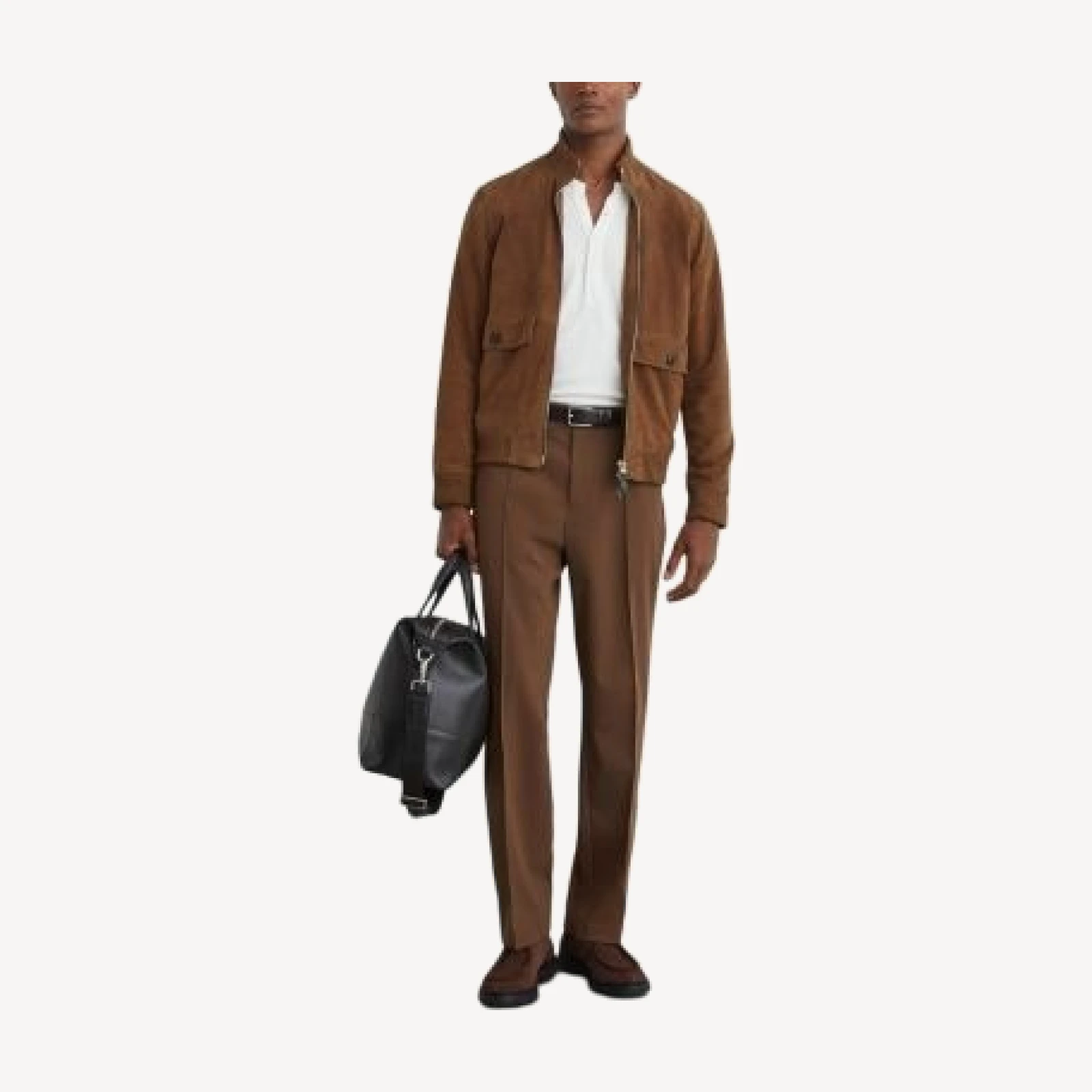 Reiss Helliford Suede Bomber Jacket